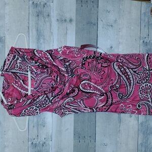 Sunny Leigh Pink Paisley Print Cowl Neck Sleeveless XS NWT